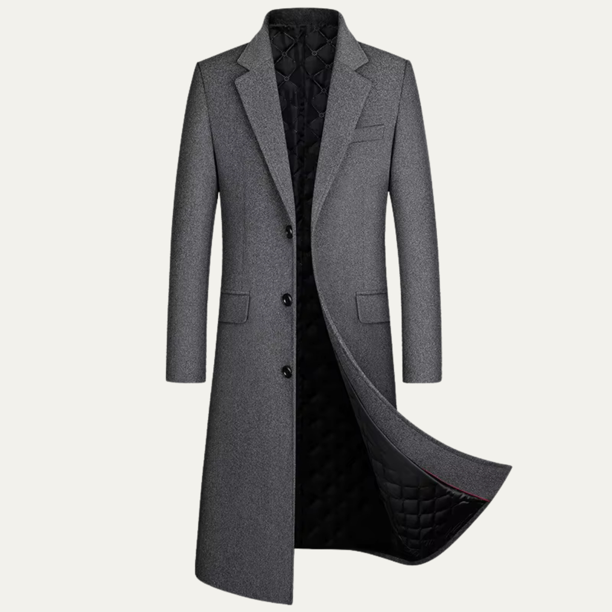 The Cartmel Men's Extra Long Wool Business Overcoat