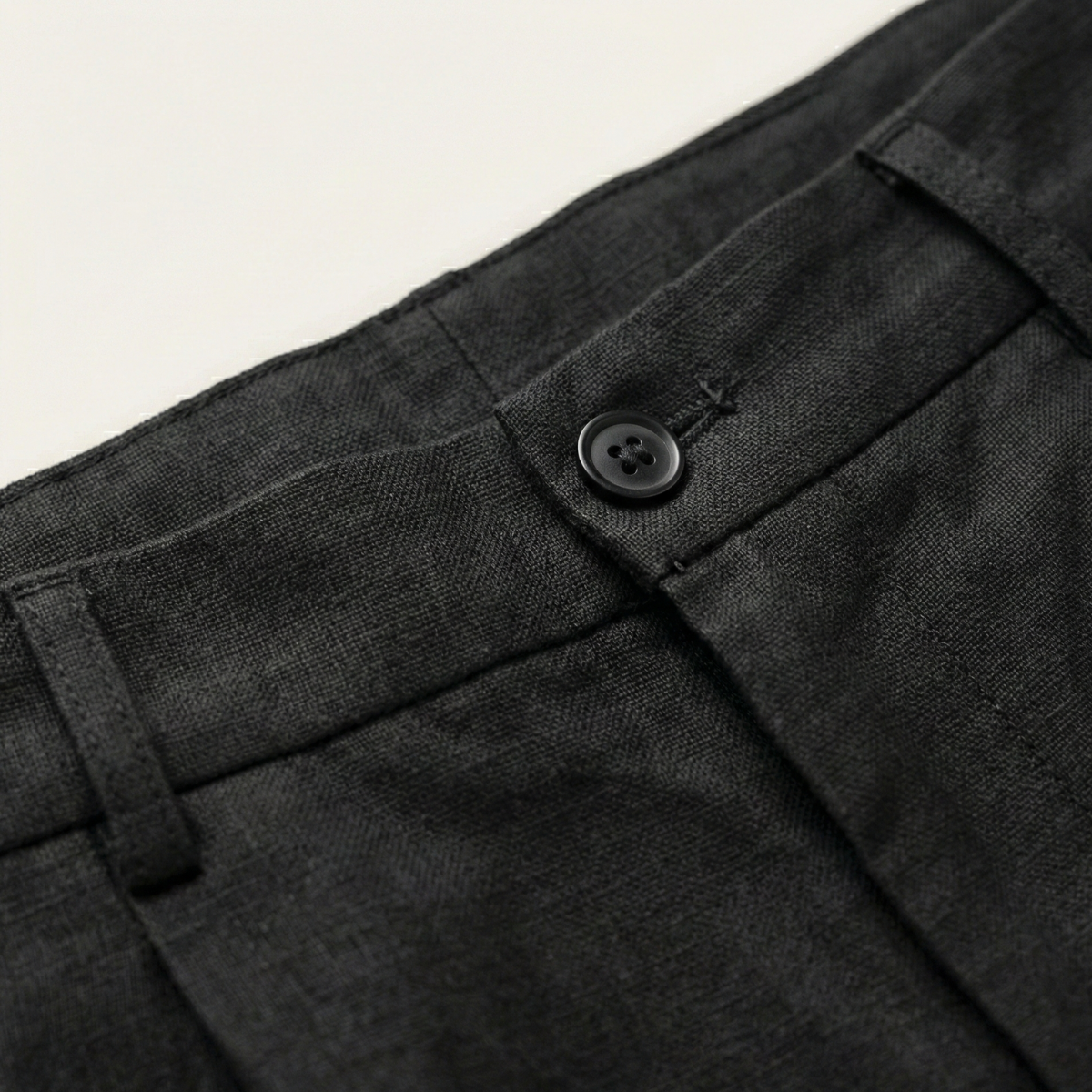 Men’s Linen Casual Shorts – Lightweight Summer Folded Hem Outdoor Shorts