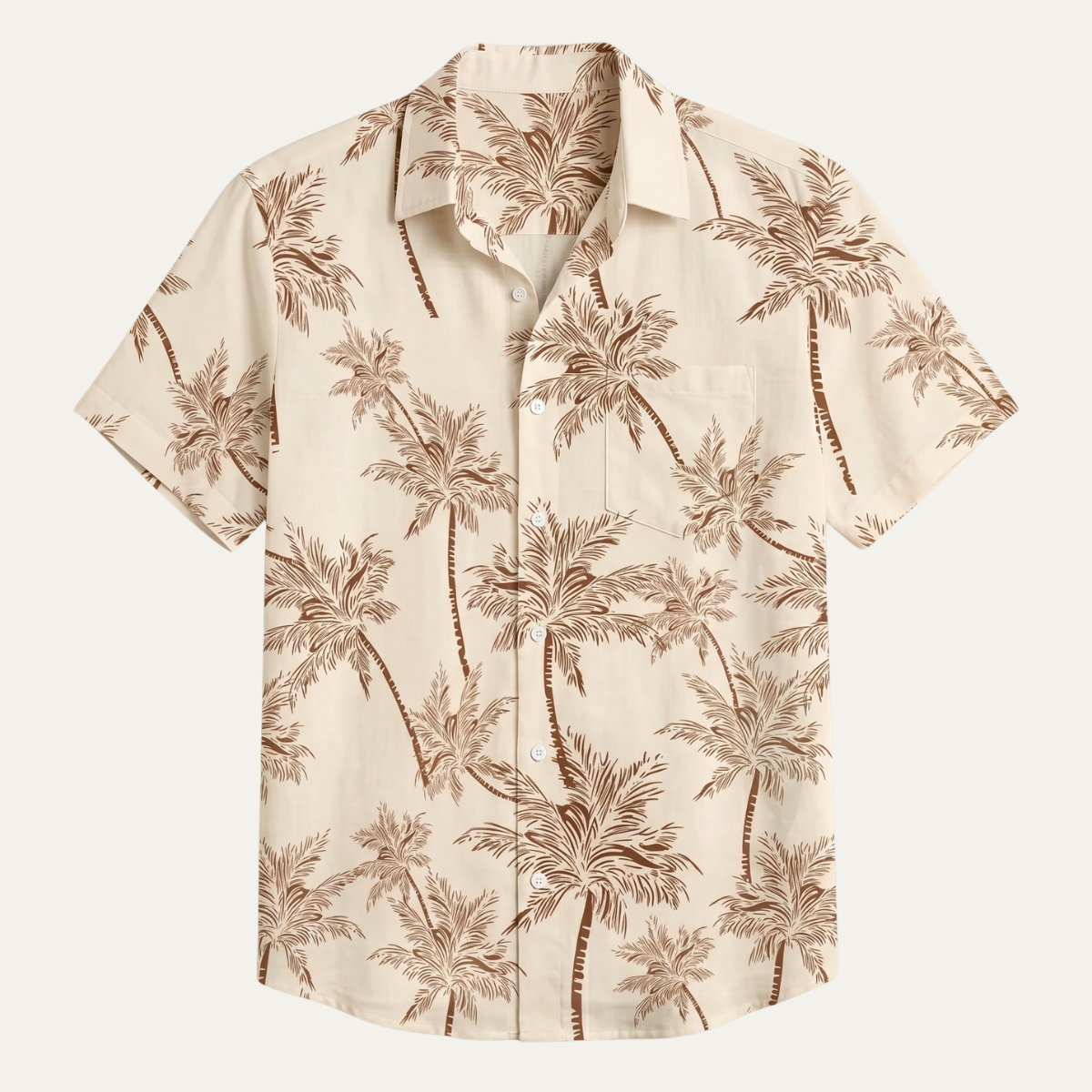 The Cotswolds Men’s Palm Tree Print Short Sleeve Shirt