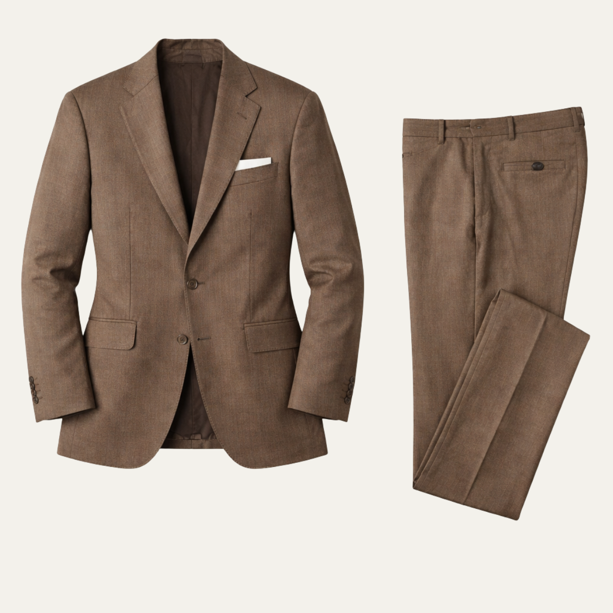 The Cornwall Men’s 2 Piece Brown Business Suit - Blazer & Trousers