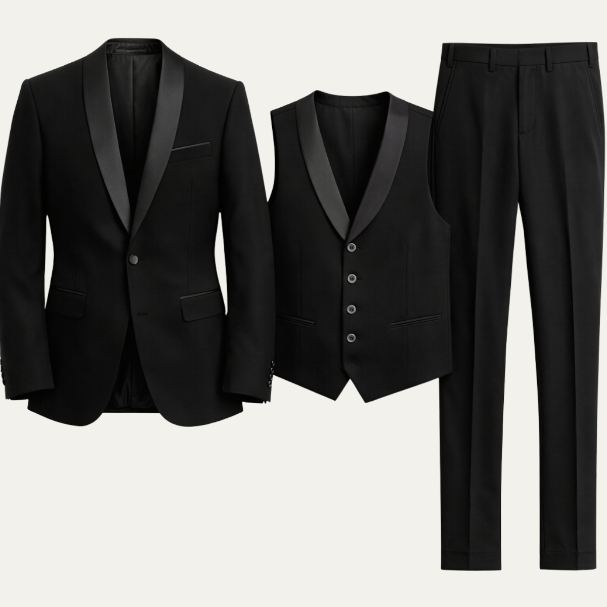 The Alba Men’s Classic 3 Piece Suit Set – Blazer, Waistcoat and Trousers Formal Suit