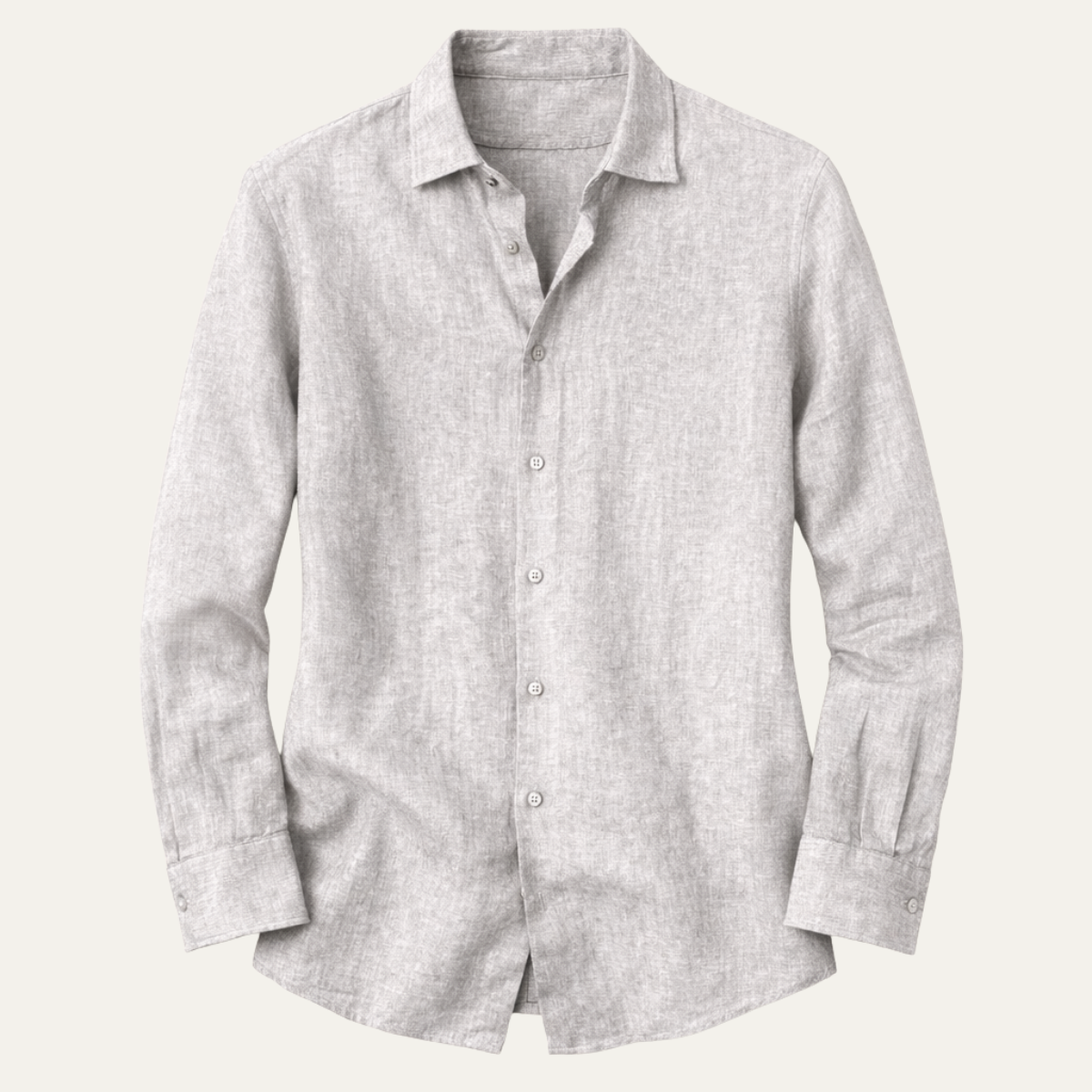 The Brunico Men’s Linen Long Sleeve Shirt – Button Front Trendy Fit