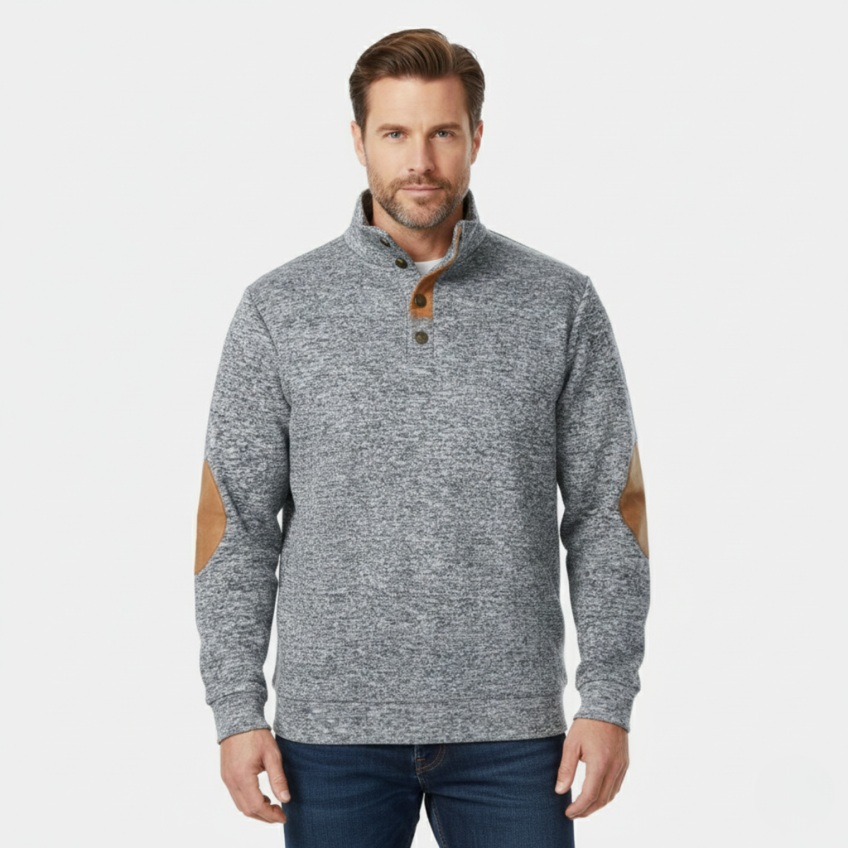 Tarvisio Men's Heritage Knitted Sweater with Elbow Patches