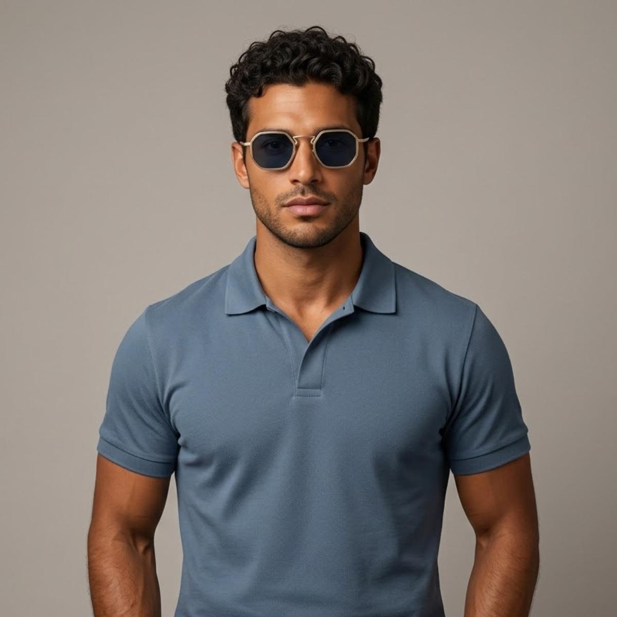 The Burlington Men's Retro Hexagon Sunglasses