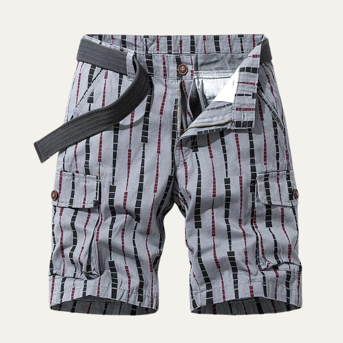 The Garda Men’s Relaxed Vertical Stripe Cargo Shorts