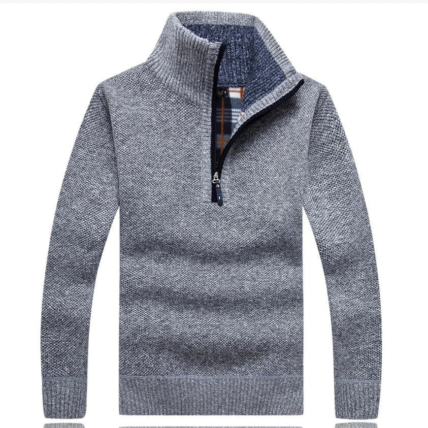 The Lacock Men's Mock Neck Half Zip Jumper