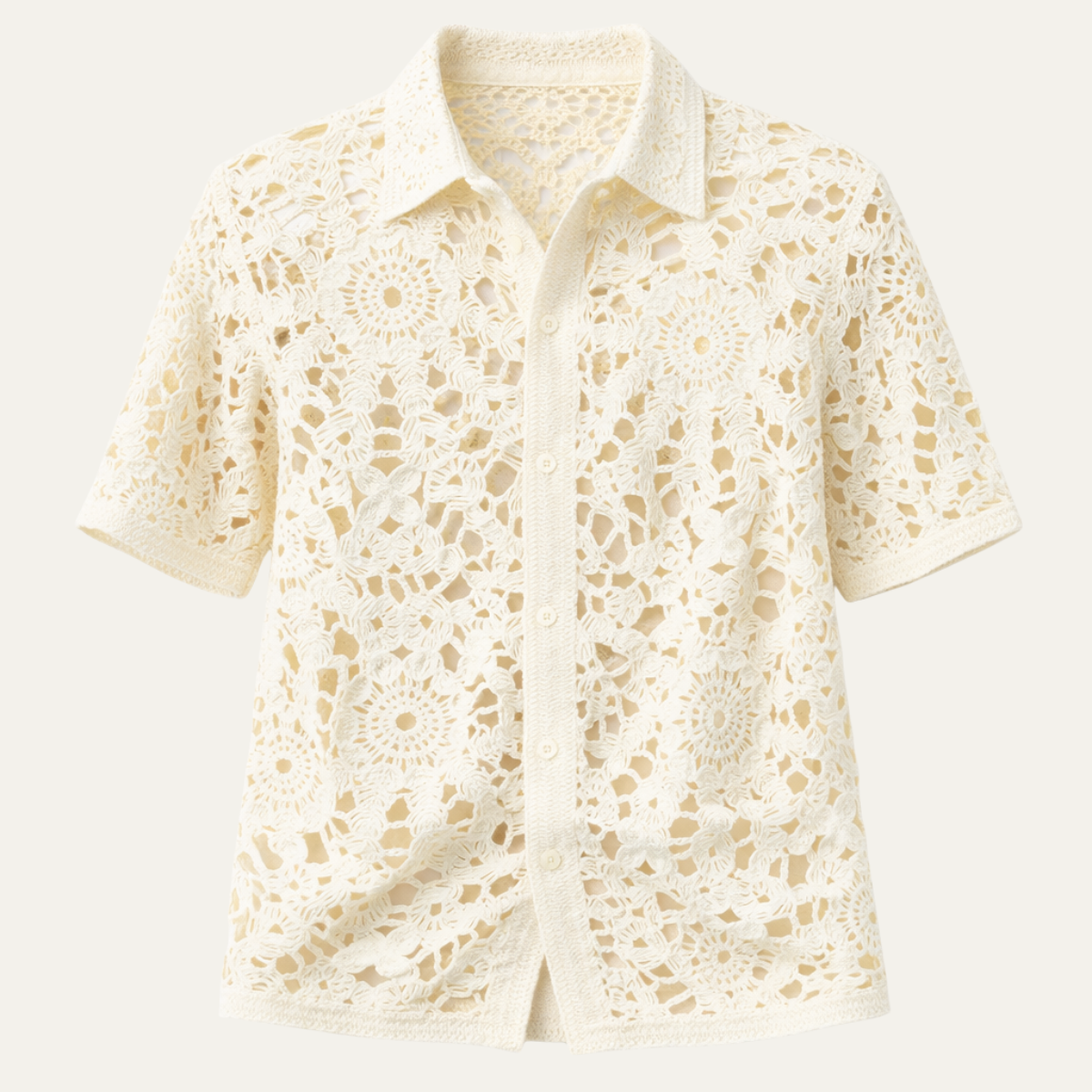 The Montefalco Men’s Trendy Crochet Polo Shirt
