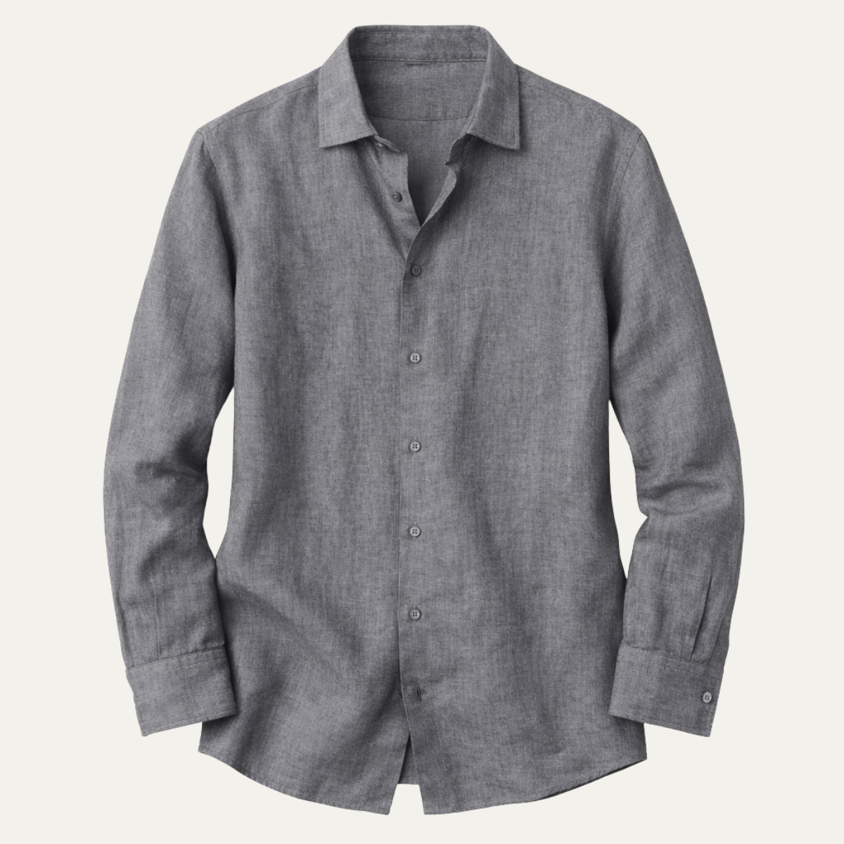 The Dobbiaco Men’s Linen Long Sleeve Shirt – Button Front Breathable Fit