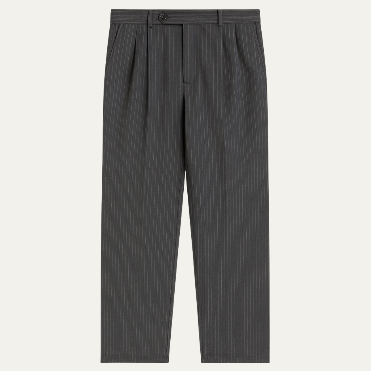 The Glenelg Men’s Wide Leg Tailored Pinstripe Dress Trousers with Adjustable Waist