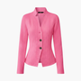 Women's Lapel Blazer with Button Closure