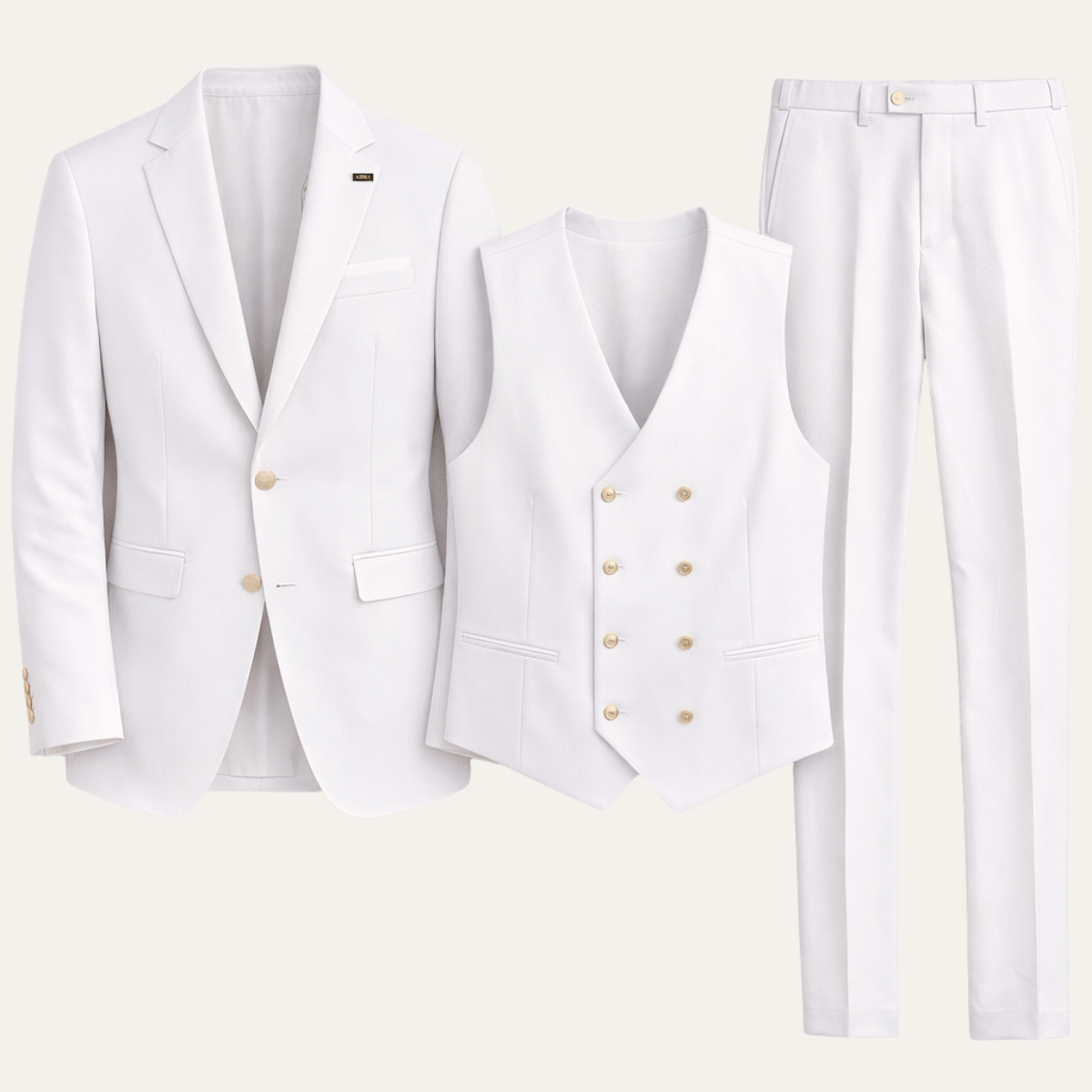 The Mantova Men’s Luxury 3 Piece Suit – Blazer, Waistcoat and Trousers Formal Suit