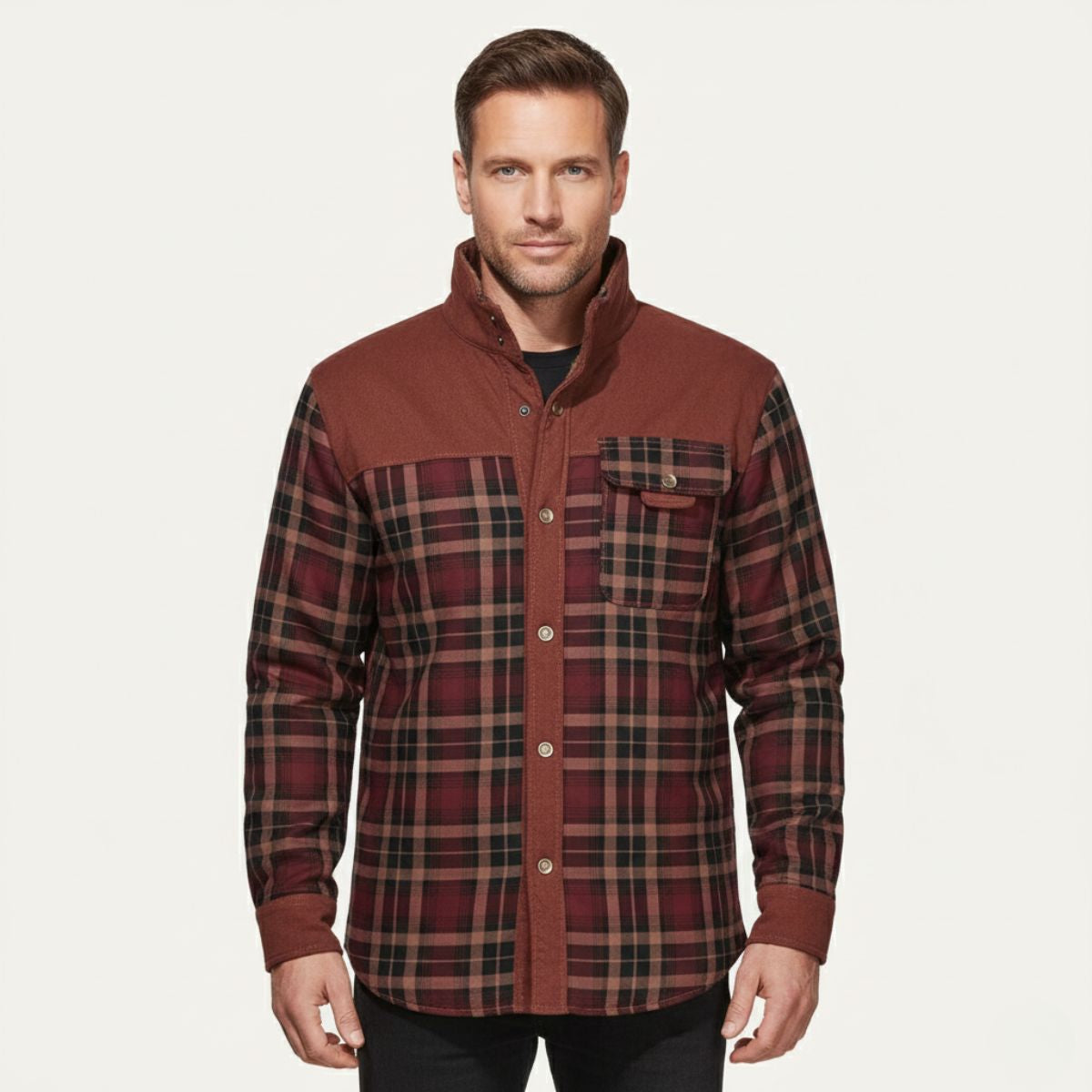 Gallipoli Men's Cozy Winter Plaid Jacket