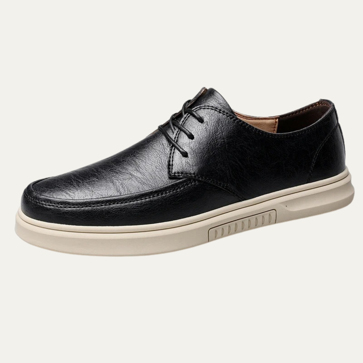 The Alderwood Men’s Comfortable Leather Look Lace Up Trainers