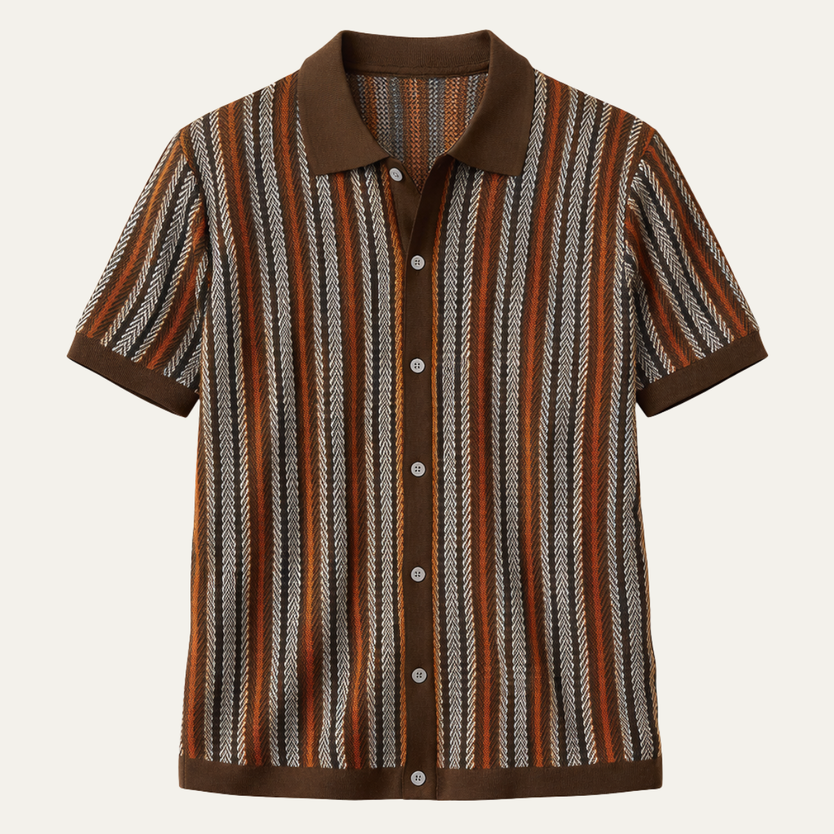The Appiano Men’s Short Sleeve Striped Polo Shirt