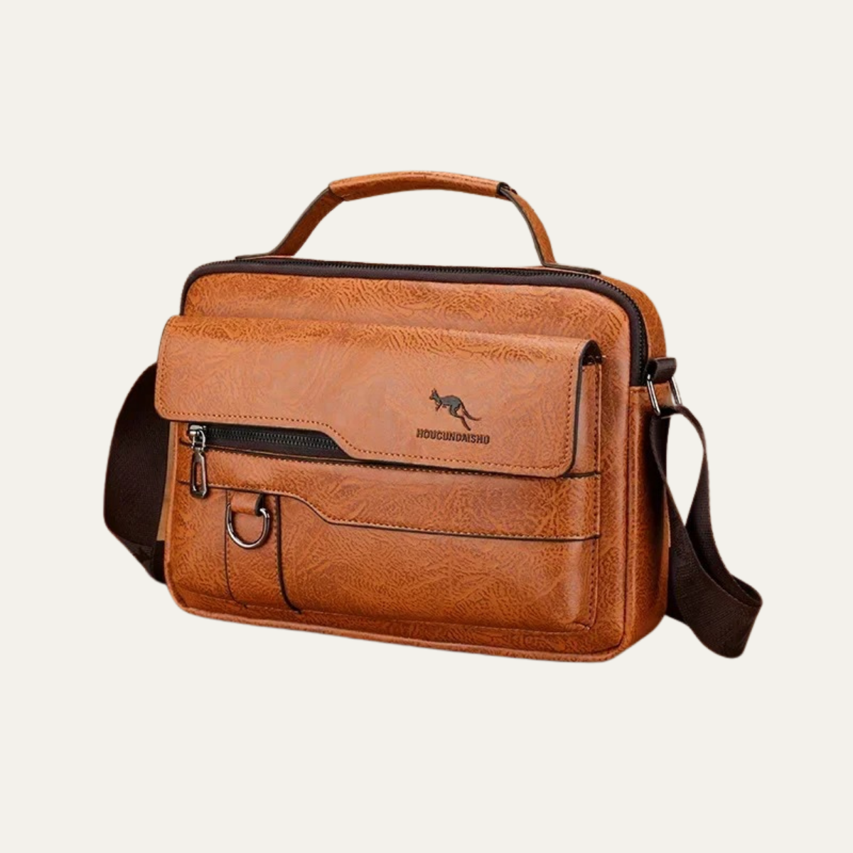 Men’s Casual Crossbody Leather Shoulder Handbag