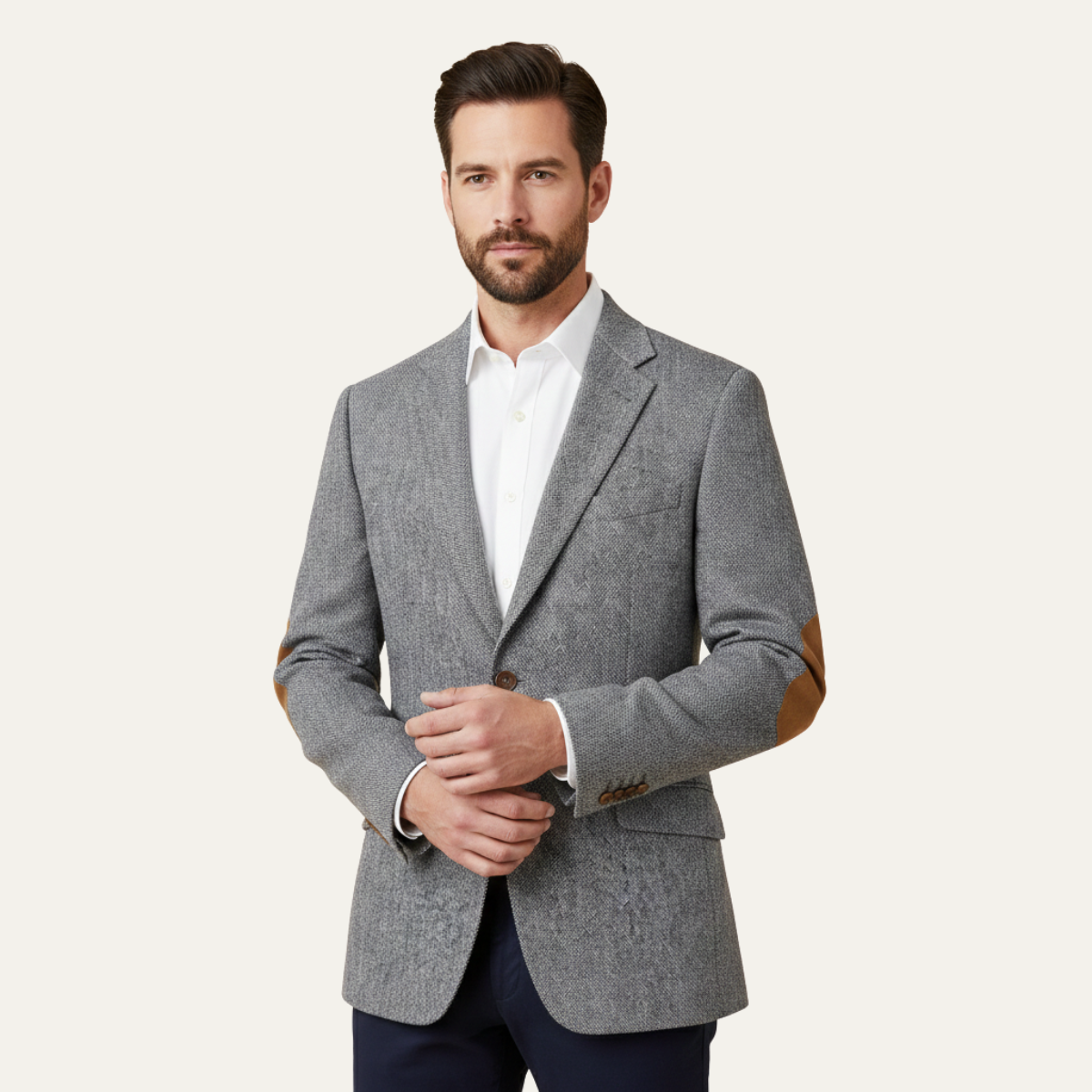 The Verona Men’s Single Breasted Herringbone Tweed Blazer