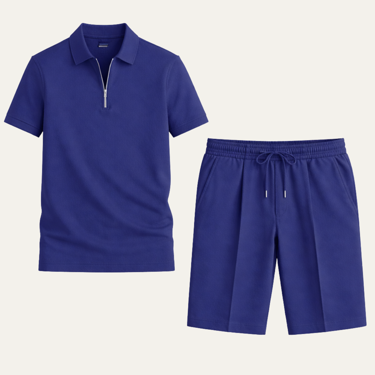 The Cremona Men’s Polo Shirt and Shorts Set – Casual Two Piece Outfit