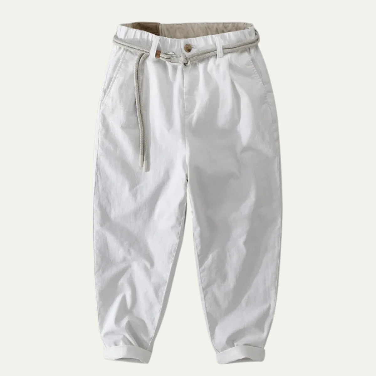 The Lincoln  Men’s Cotton Casual Trousers with Elastic Waist