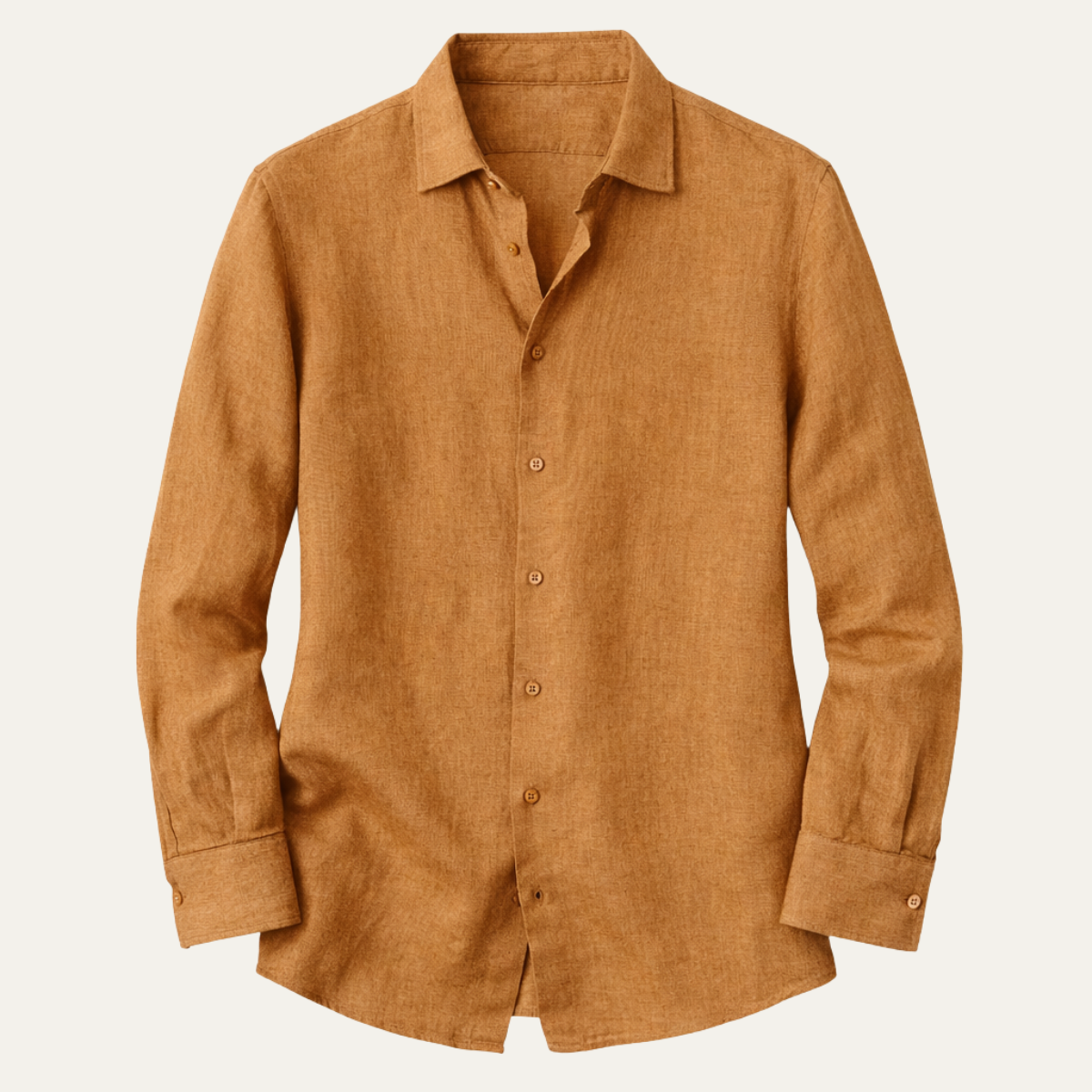 The San Candido Men’s Linen Long Sleeve Shirt – Button Front Casual Fit