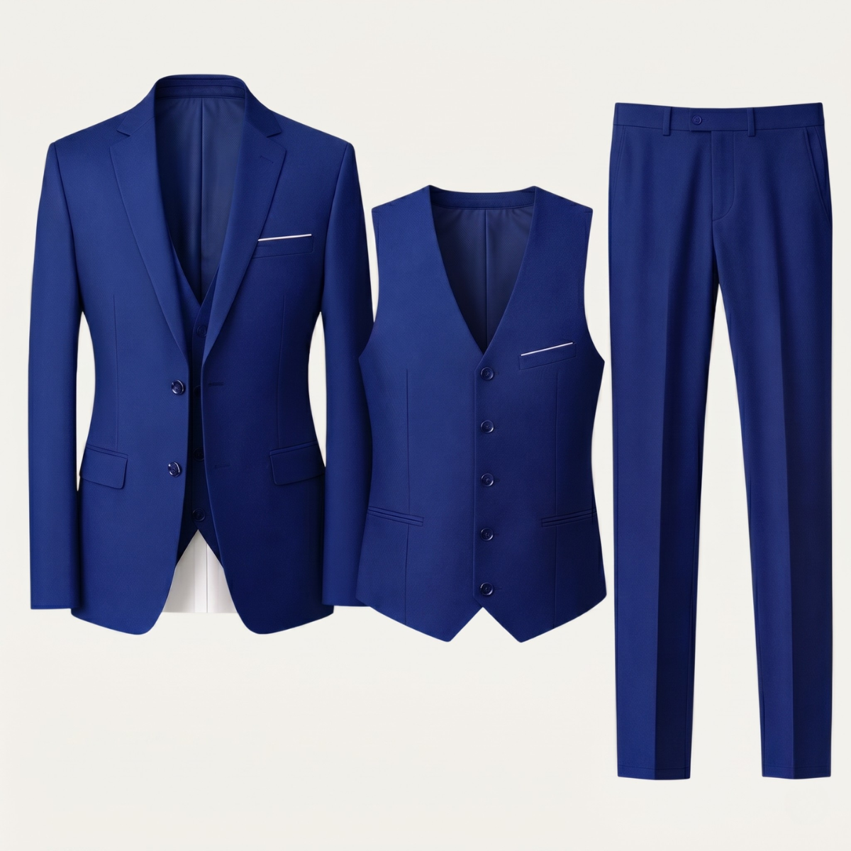 The Macerata Men’s 3 Piece Suit – Stylish Formal Wedding & Business Suit Set