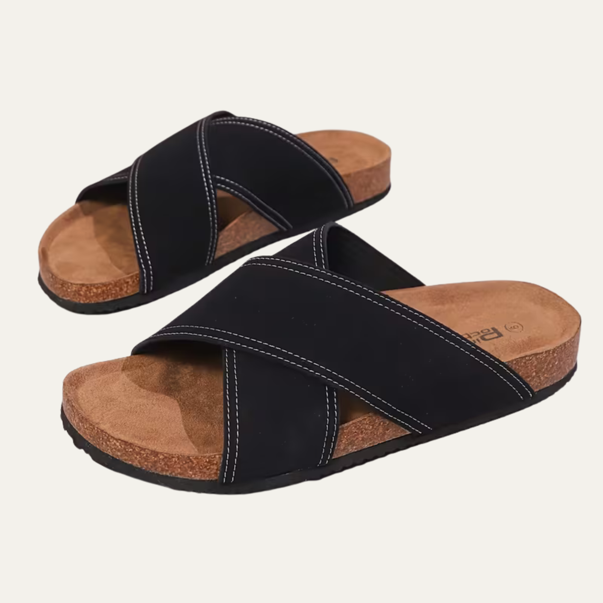 The Capri Men’s Trendy Cross Strap Casual Slide Sandals