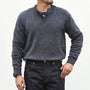The Masham Men's Henley Knit Jumper with Button Neck
