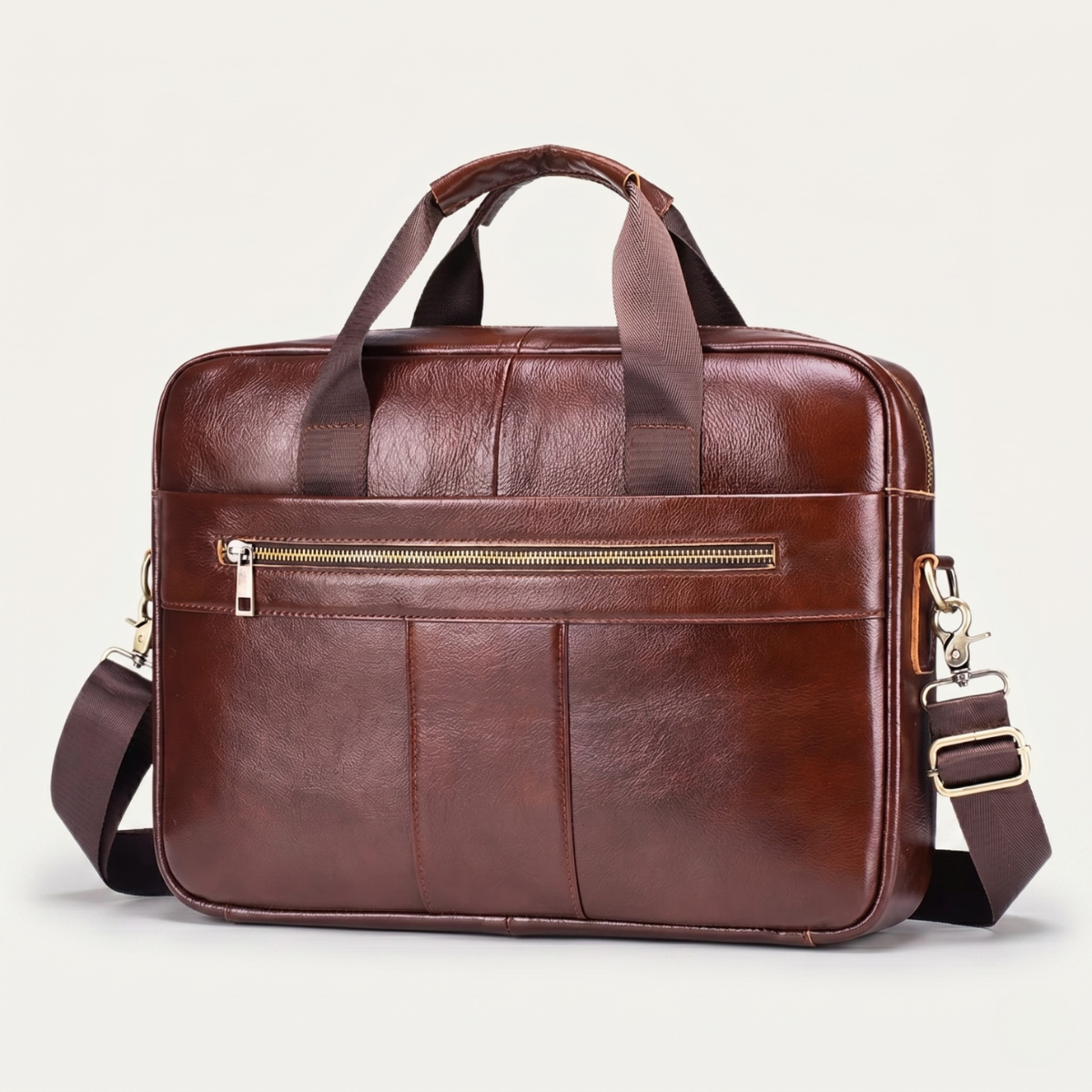 Men’s Genuine Leather Business Shoulder Bag