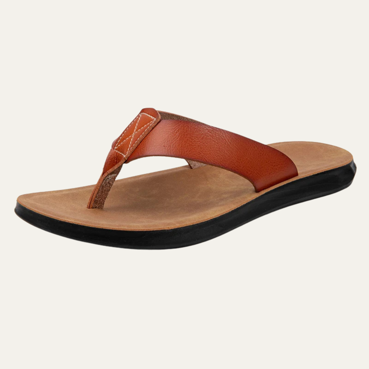 The Sagrantino Men’s Casual Summer Leather Flip Flops