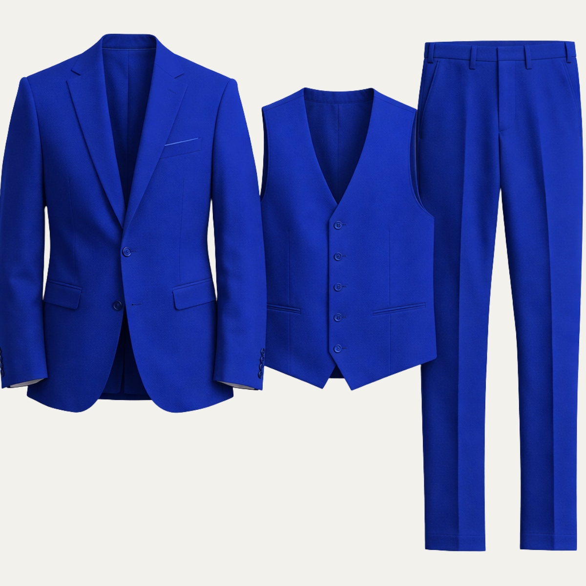 The Carovigno Men’s Business 3 Piece Suit – Slim Fit Jacket Vest Trousers