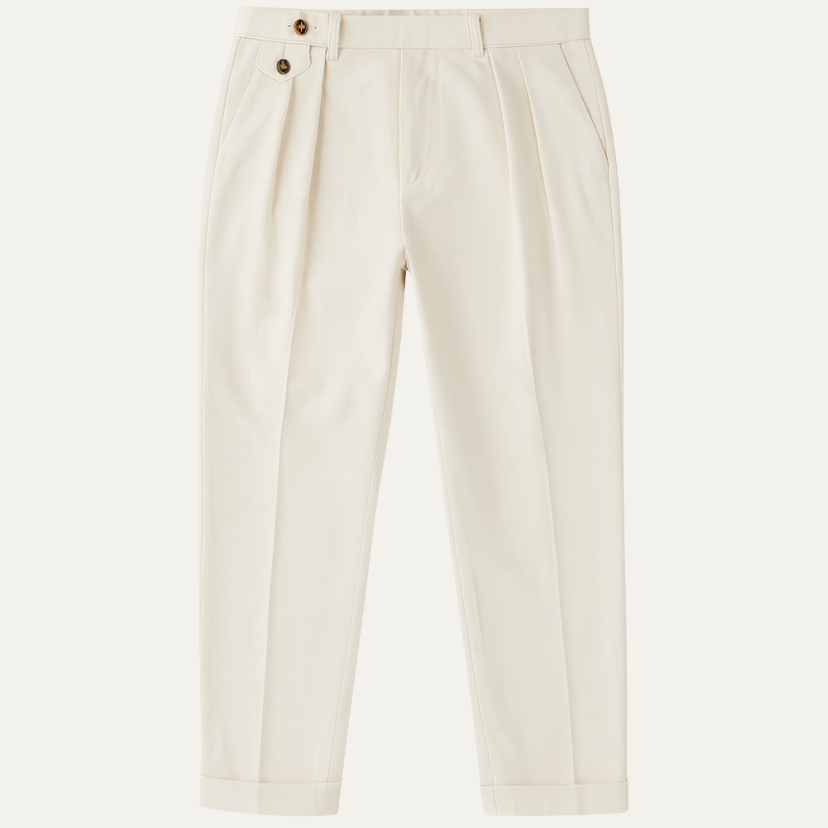 The Sunshine Coast Men’s Double Pleat Tailored Suit Smart Dress Trousers