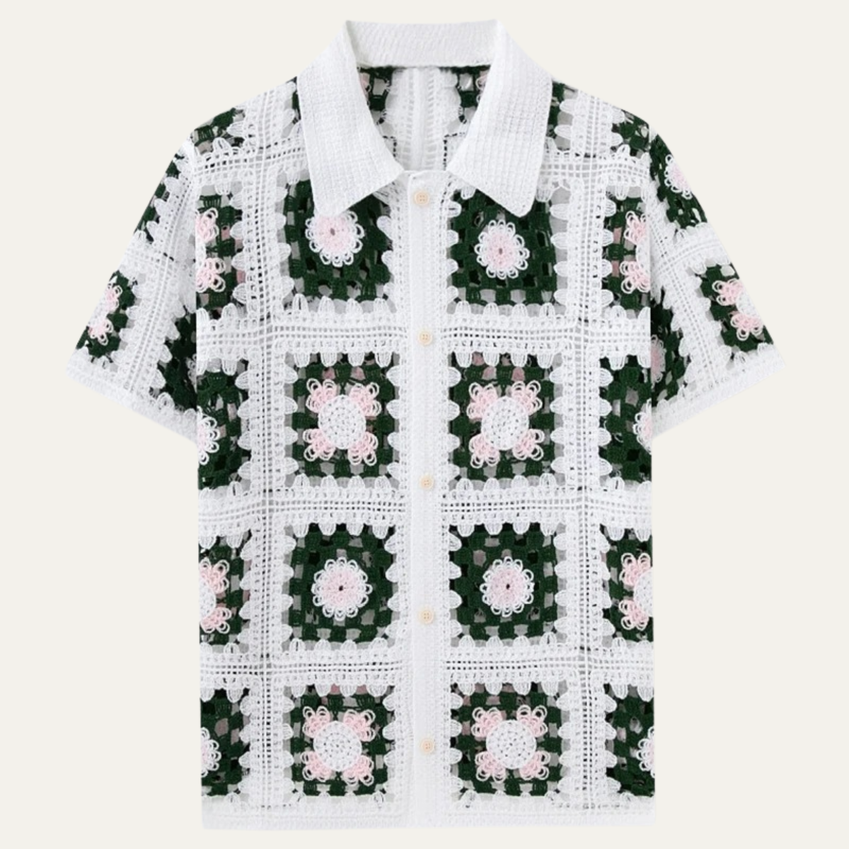 The Caldaro Men’s Lightweight Crochet Polo Shirt