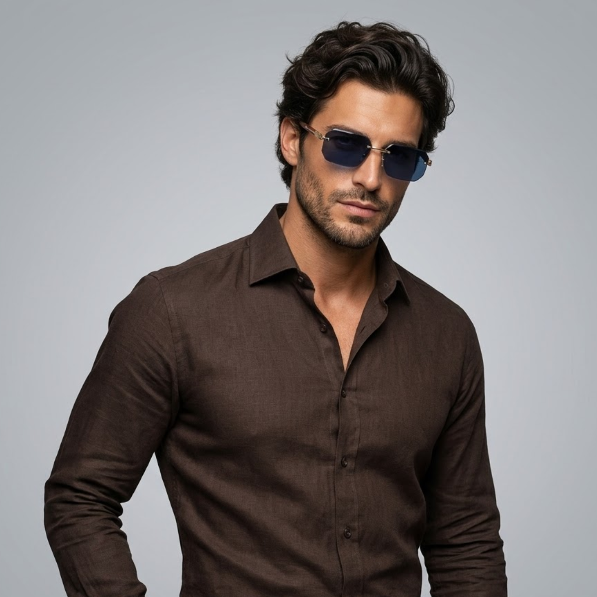 The Montclair Men's Vintage Rimless Sunglasses