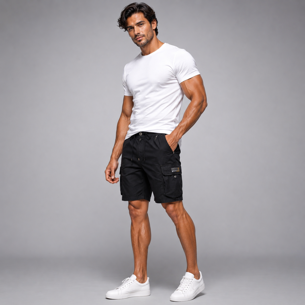 The Richmond Men’s Utility Cotton Cargo Shorts