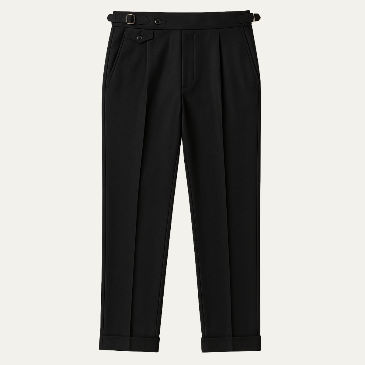 The Cottesloe Men’s Business Casual Dress Trousers with Paris Side Buckle Waist