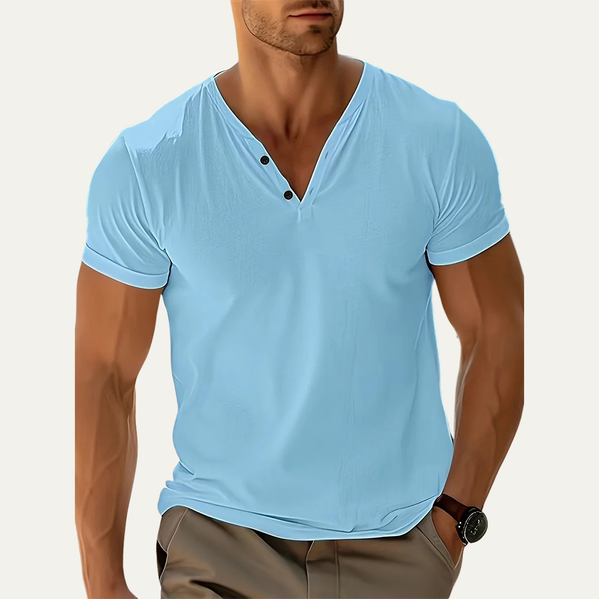 The Torino Men’s Breathable V Neck T Shirt
