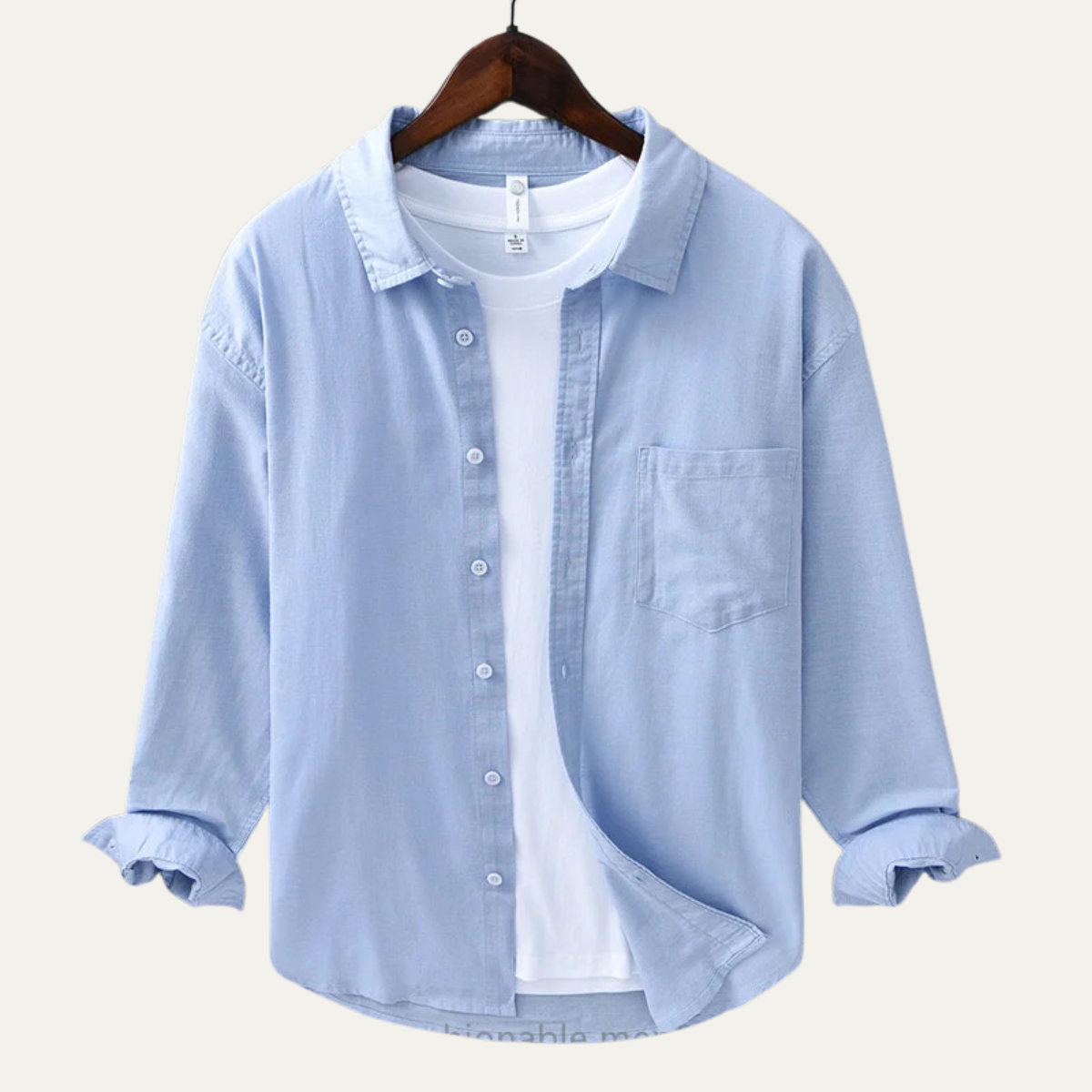 The Bologna Men’s Classic Loose Fit Linen Shirt