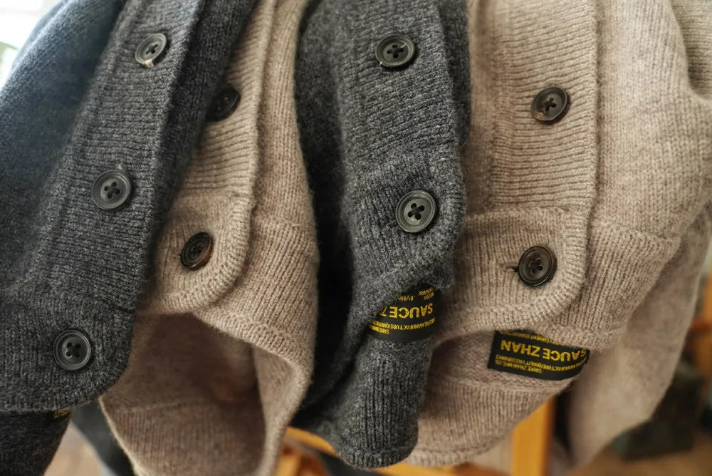 The Masham Men's Henley Knit Jumper with Button Neck
