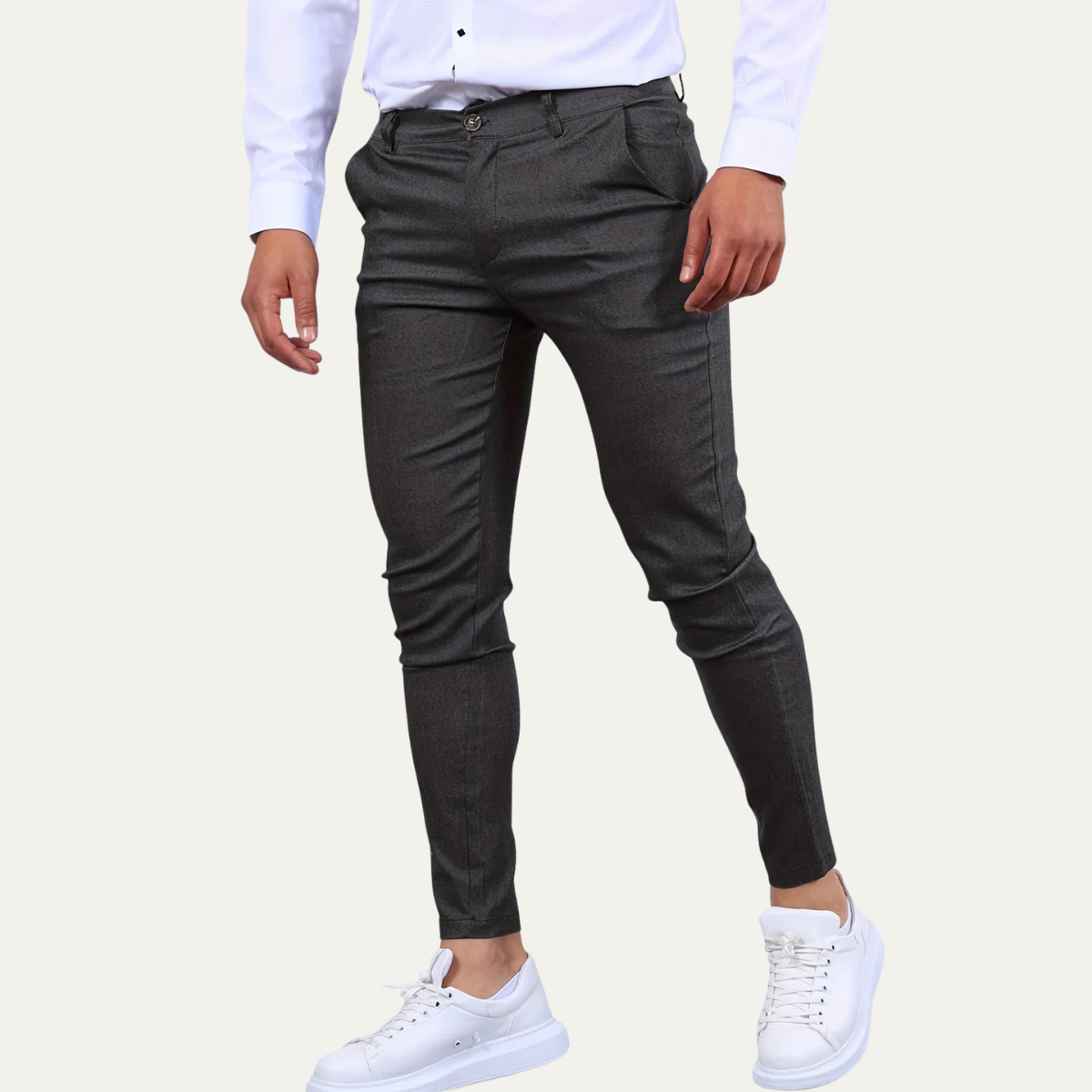 The Kingsbury Men’s Slim Fit Casual Stretch Chino Trousers