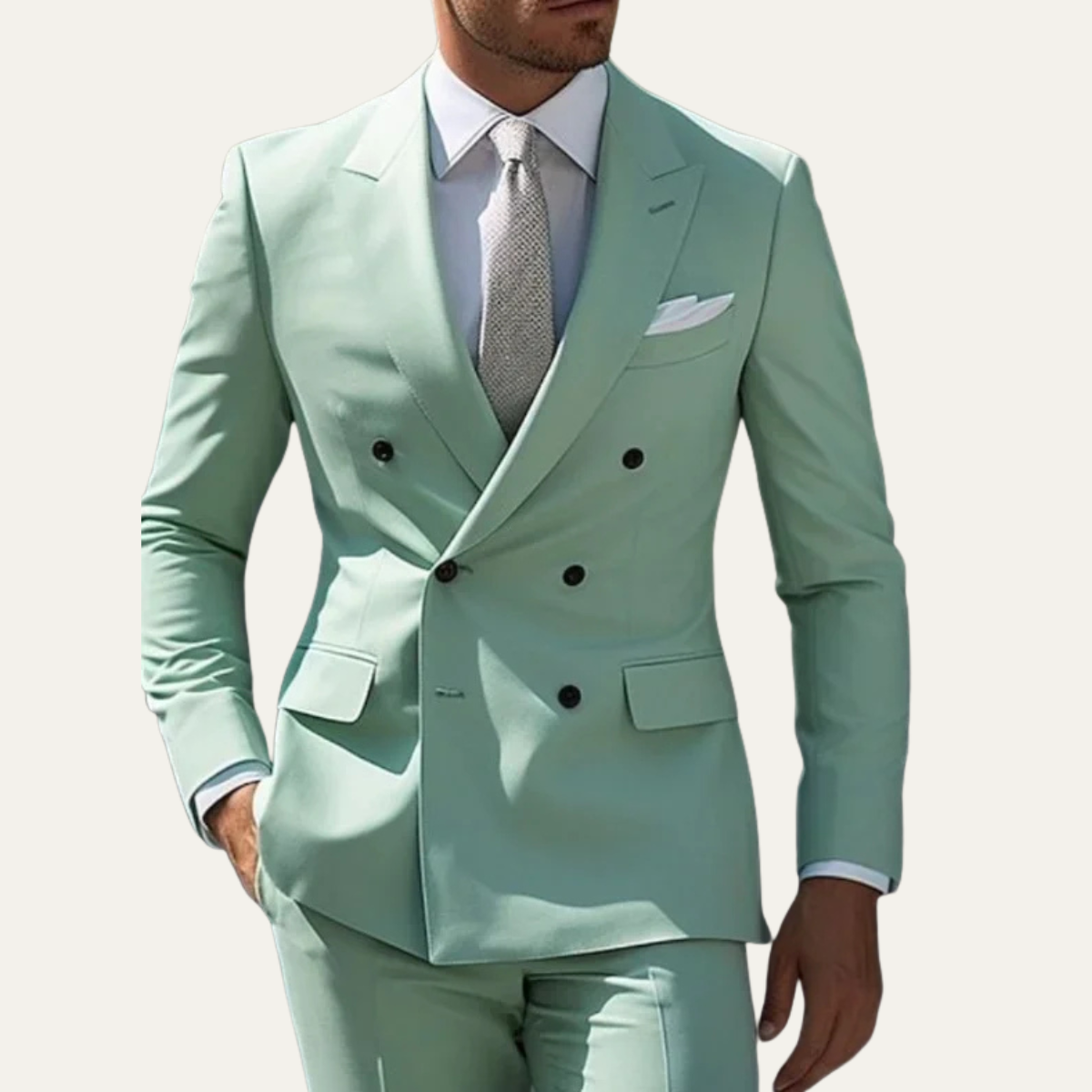 The Bolzano Men’s Double Breasted Suit – Stylish Formal Jacket and Pants Set