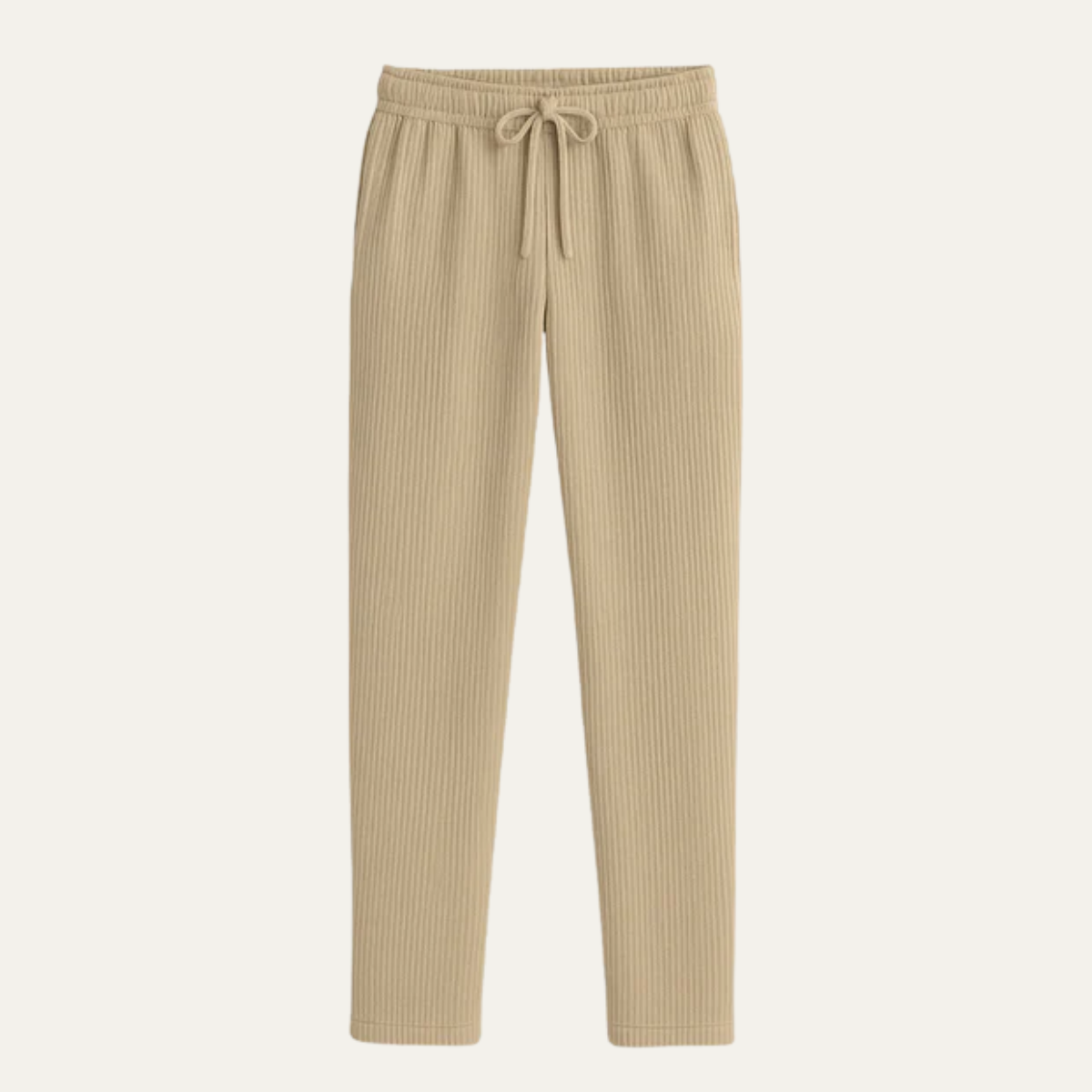 The Barolo Men’s Casual Ribbed Relaxed Fit  Drawstring Trousers