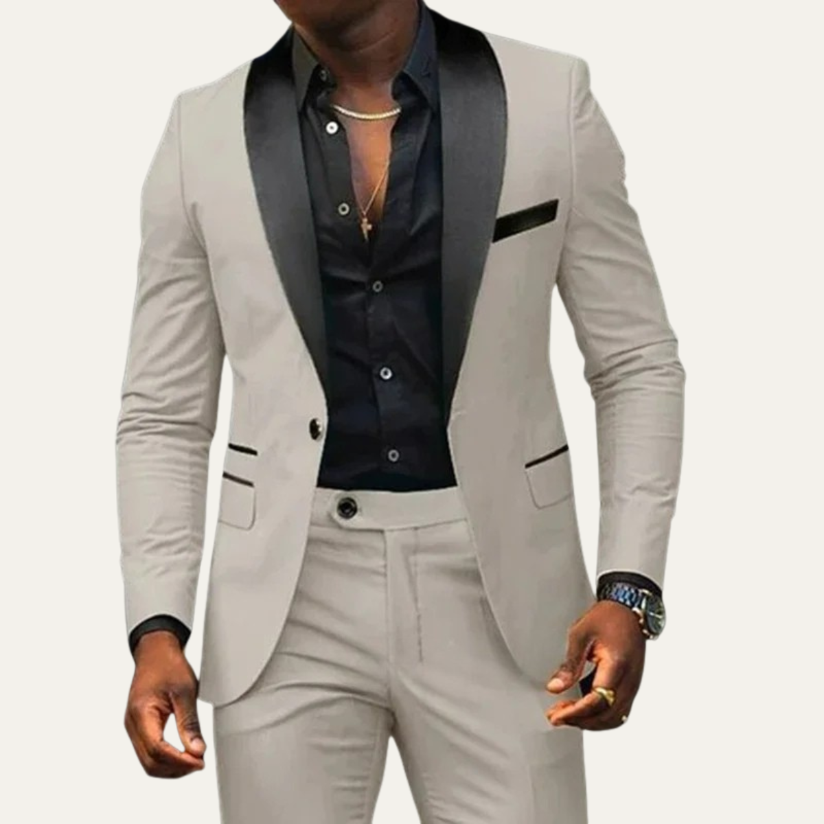 The Sarteano Men’s Formal 2 Piece Suit Set - Blazer and Trousers