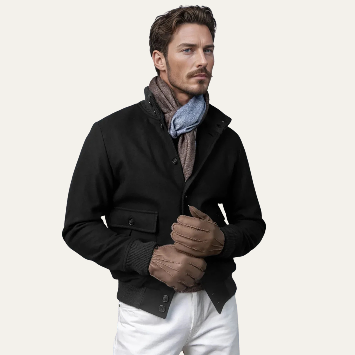 The Civitanova Men’s Ribbed Collar Multi Pocket Blazer