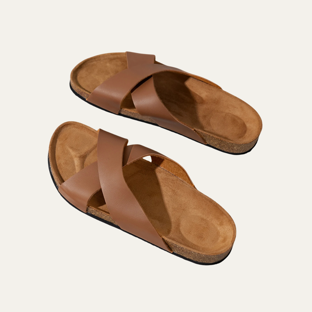 Men’s Cross Strap Slide Sandals