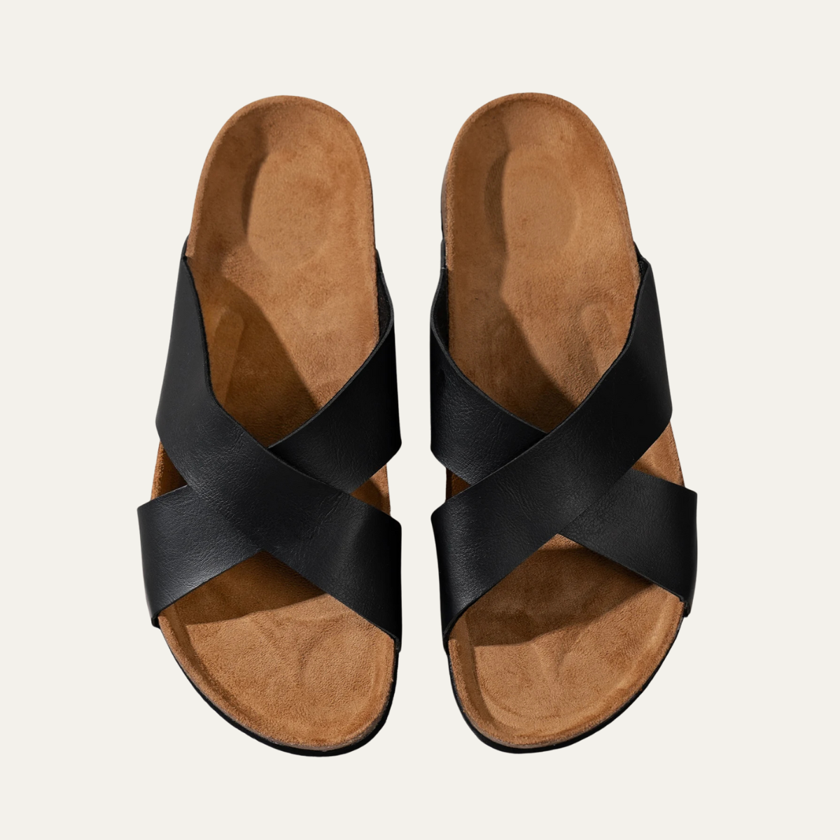 Men’s Cross Strap Slide Sandals