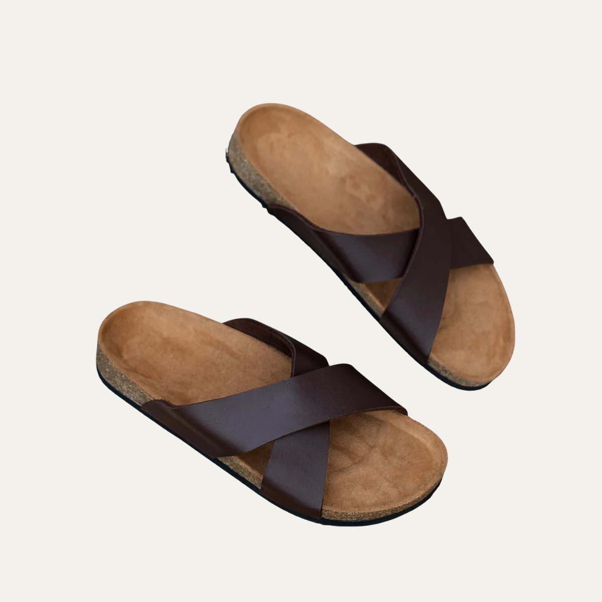 Men’s Cross Strap Slide Sandals