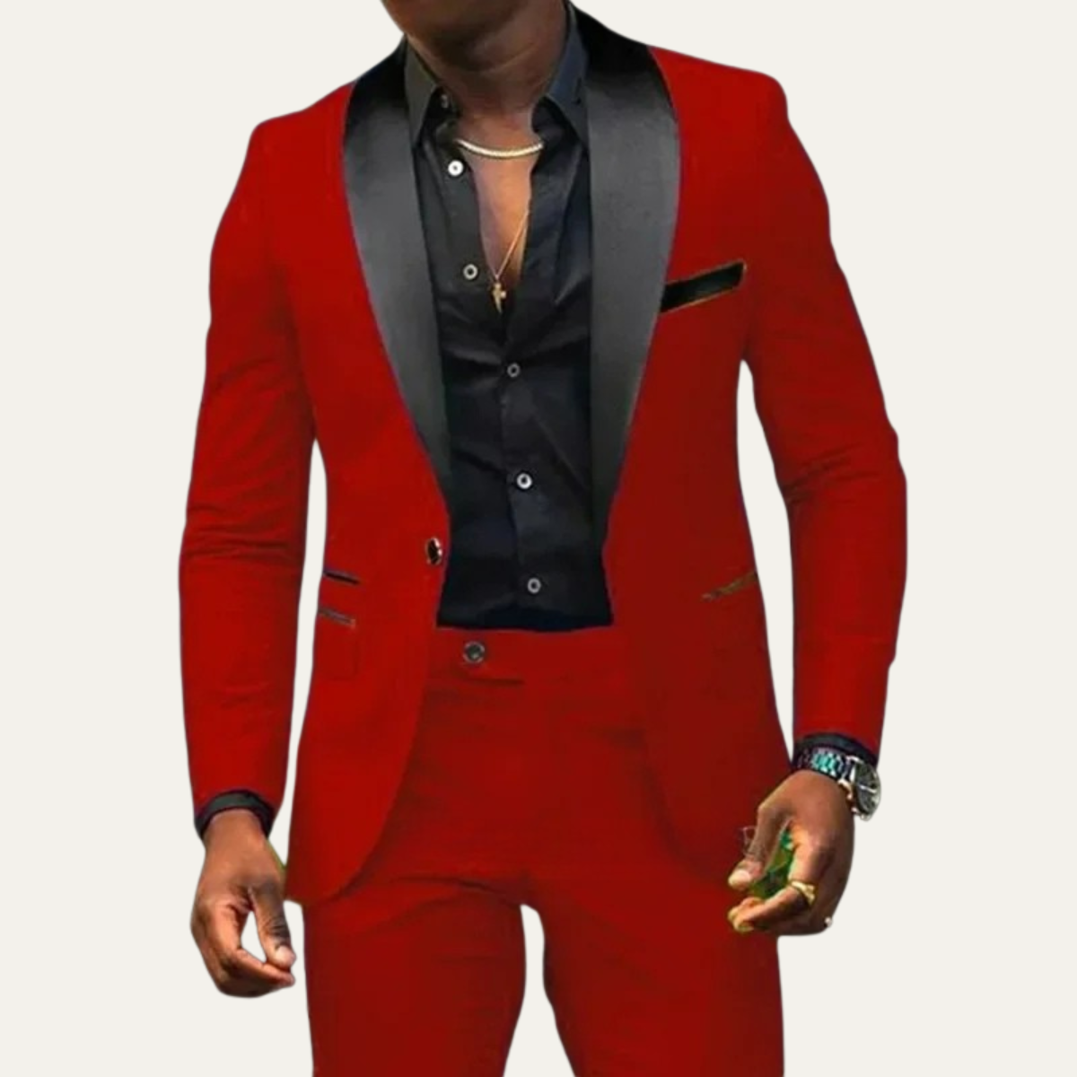 The Sarteano Men’s Formal 2 Piece Suit Set - Blazer and Trousers