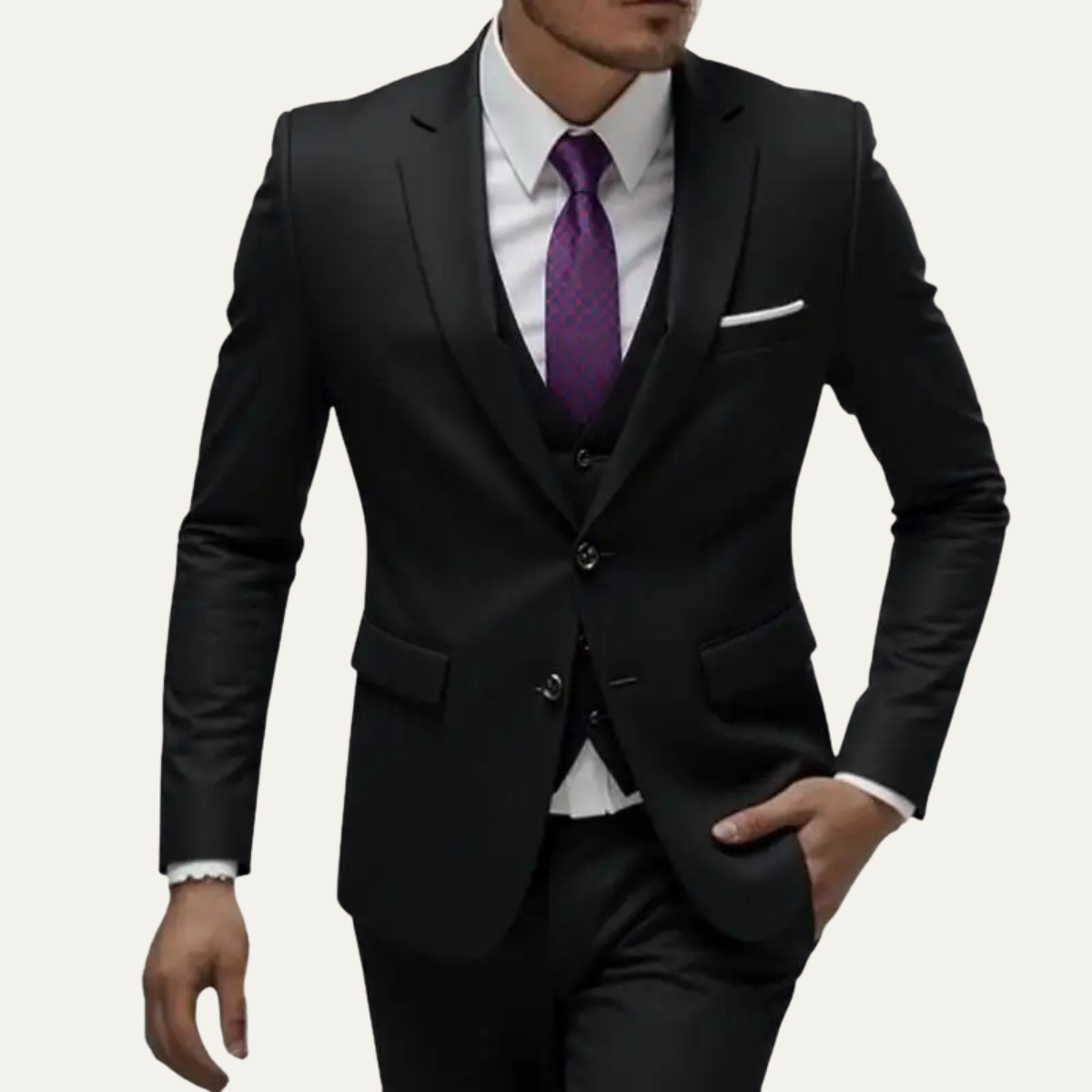 The Posillipo Men’s Tailored Suit Set – Blazer Waistcoat Trousers