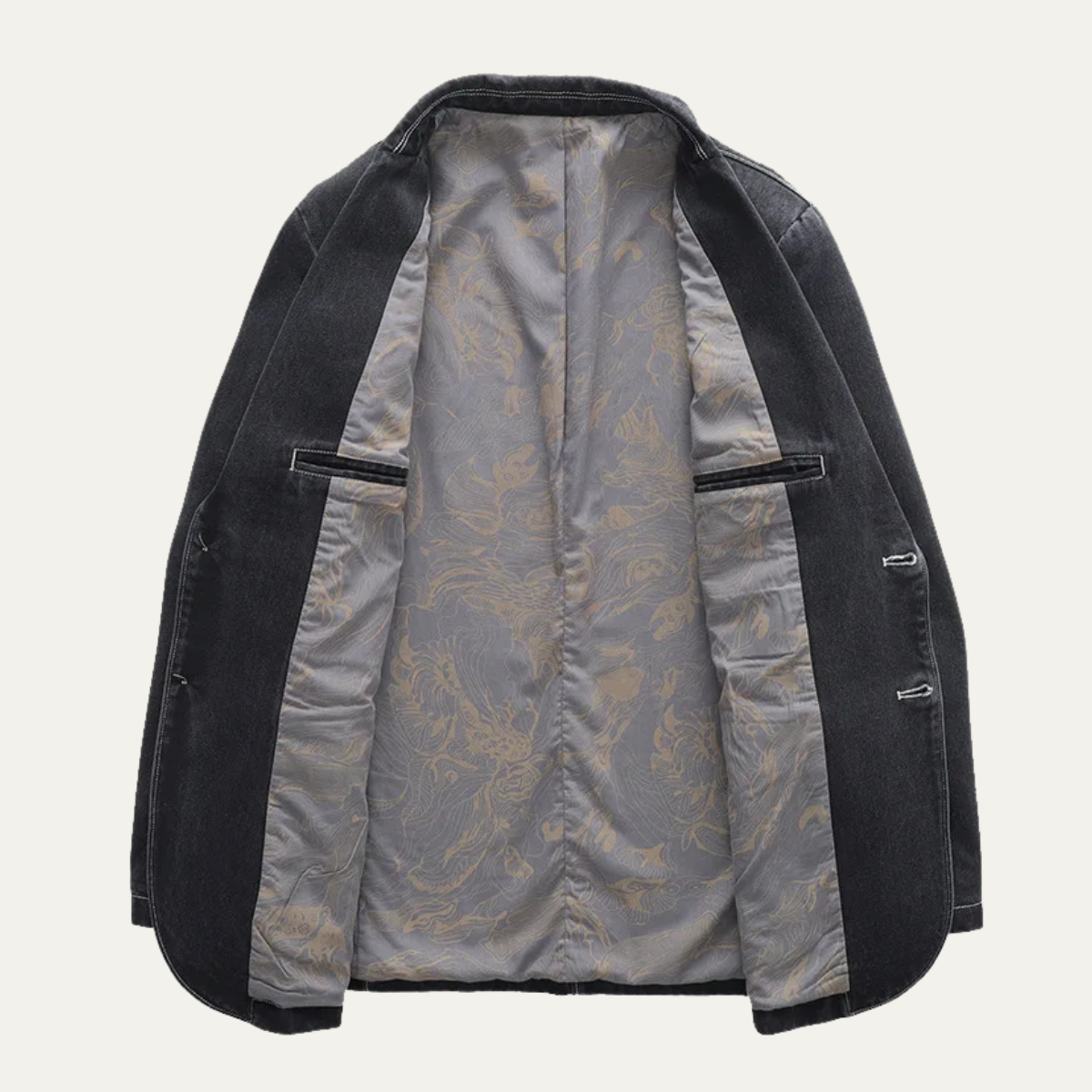 The Windwood Men’s Classic Retro Denim Blazer Jacket