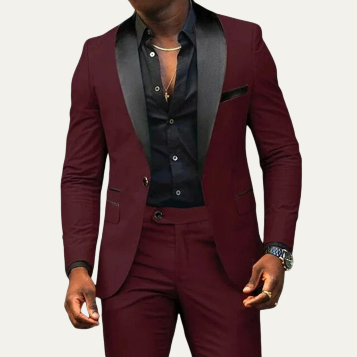 The Sarteano Men’s Formal 2 Piece Suit Set - Blazer and Trousers