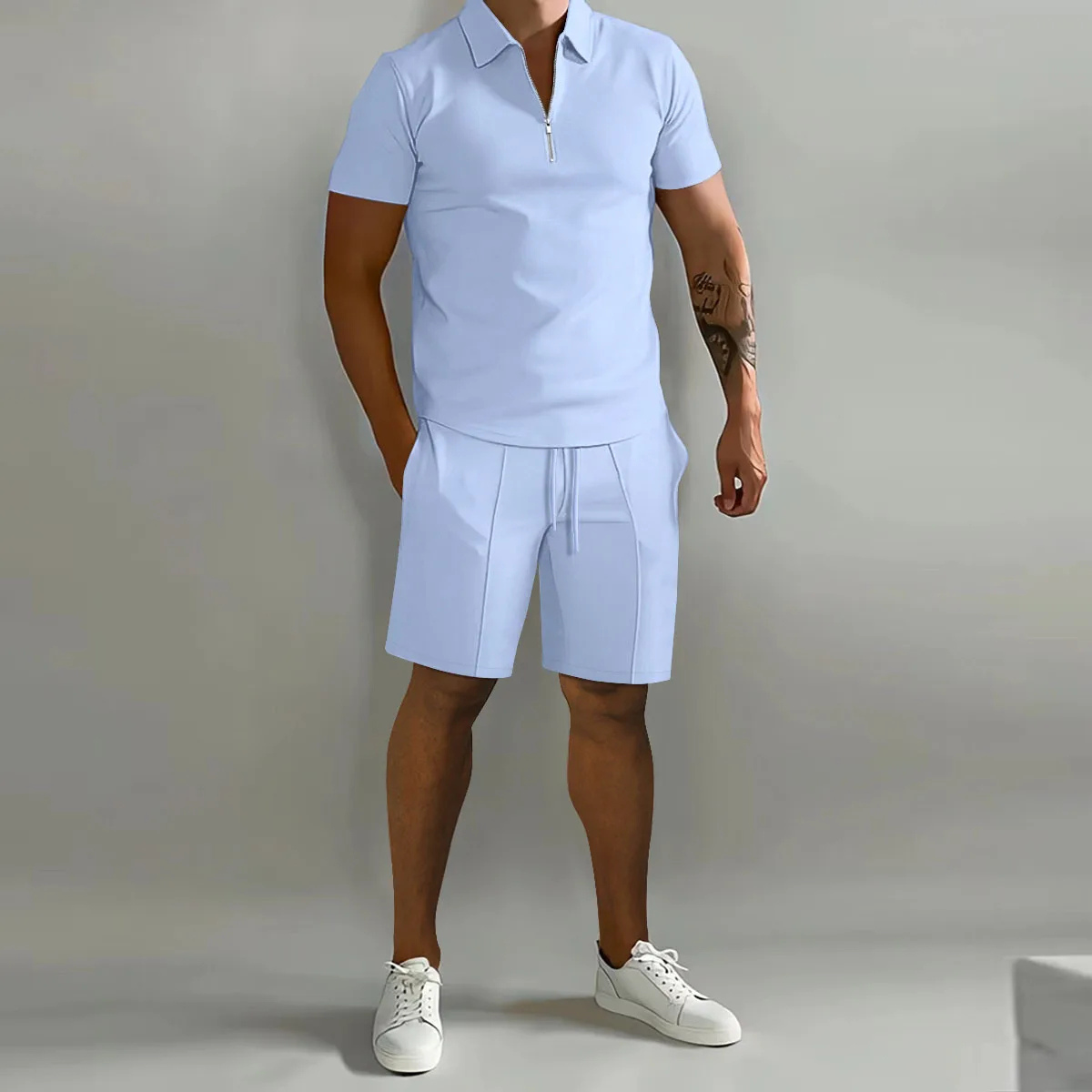 The Cliveden Men’s Elegant Polo Shirt & Shorts Set